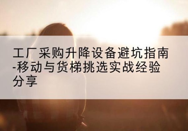 应县移动式升降机怎么选-工厂采购升降设备避坑指南-移动与货梯挑选实战经验分享